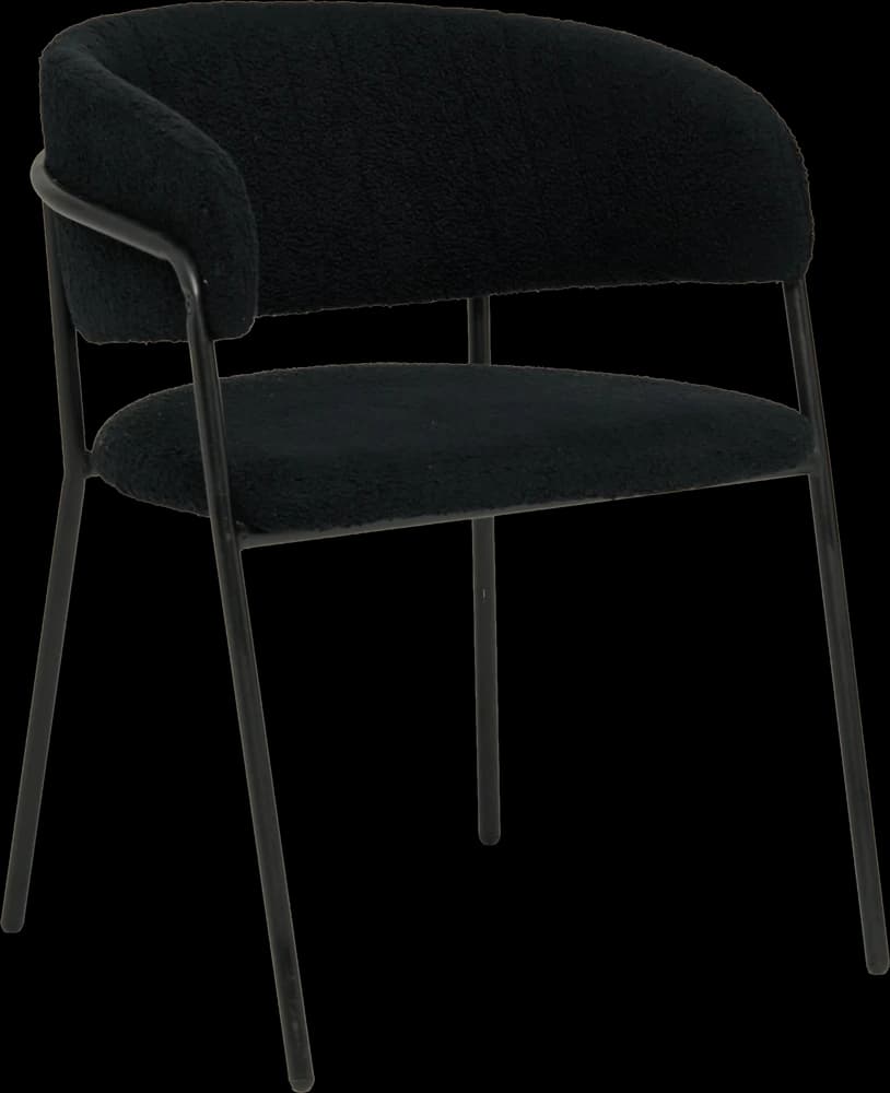 Black bouclé chair