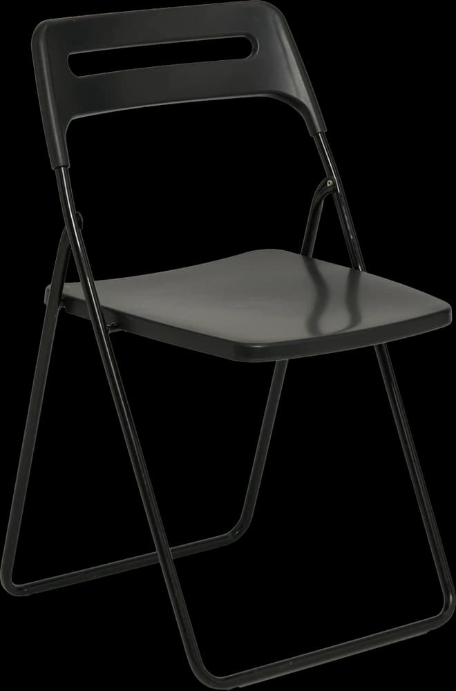 Black folding chair