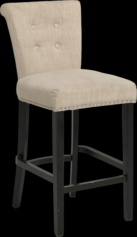 Linen counter stool