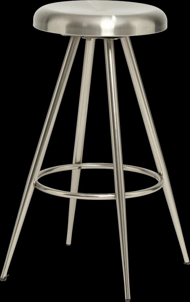Brushed steel bar stool