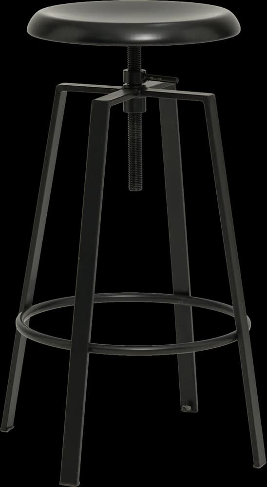Black swivel bar stool